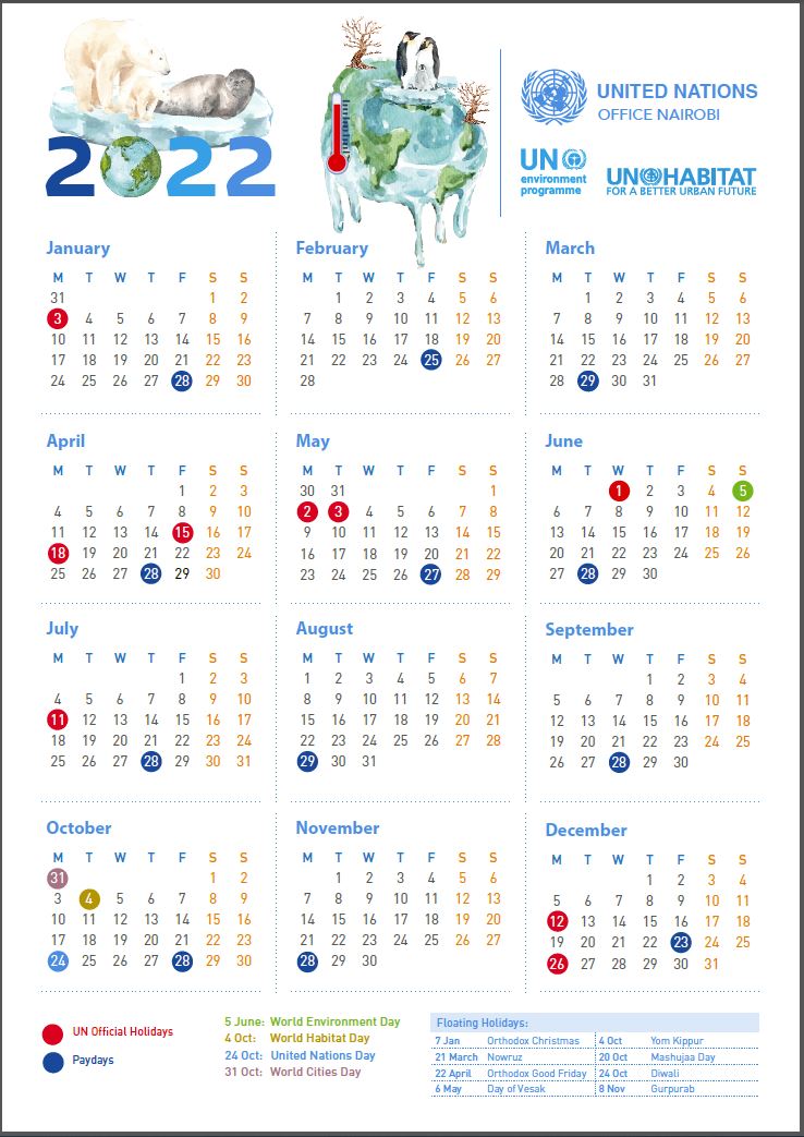 OfficialHolidays 2022 & UN Calendar